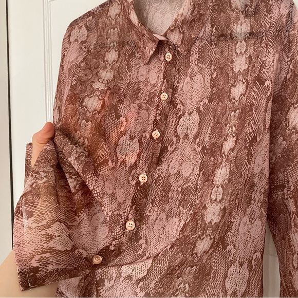 *Made in Italy* No-Nà Cropped Blouse in Blush XS 0 - Picture 1 of 6